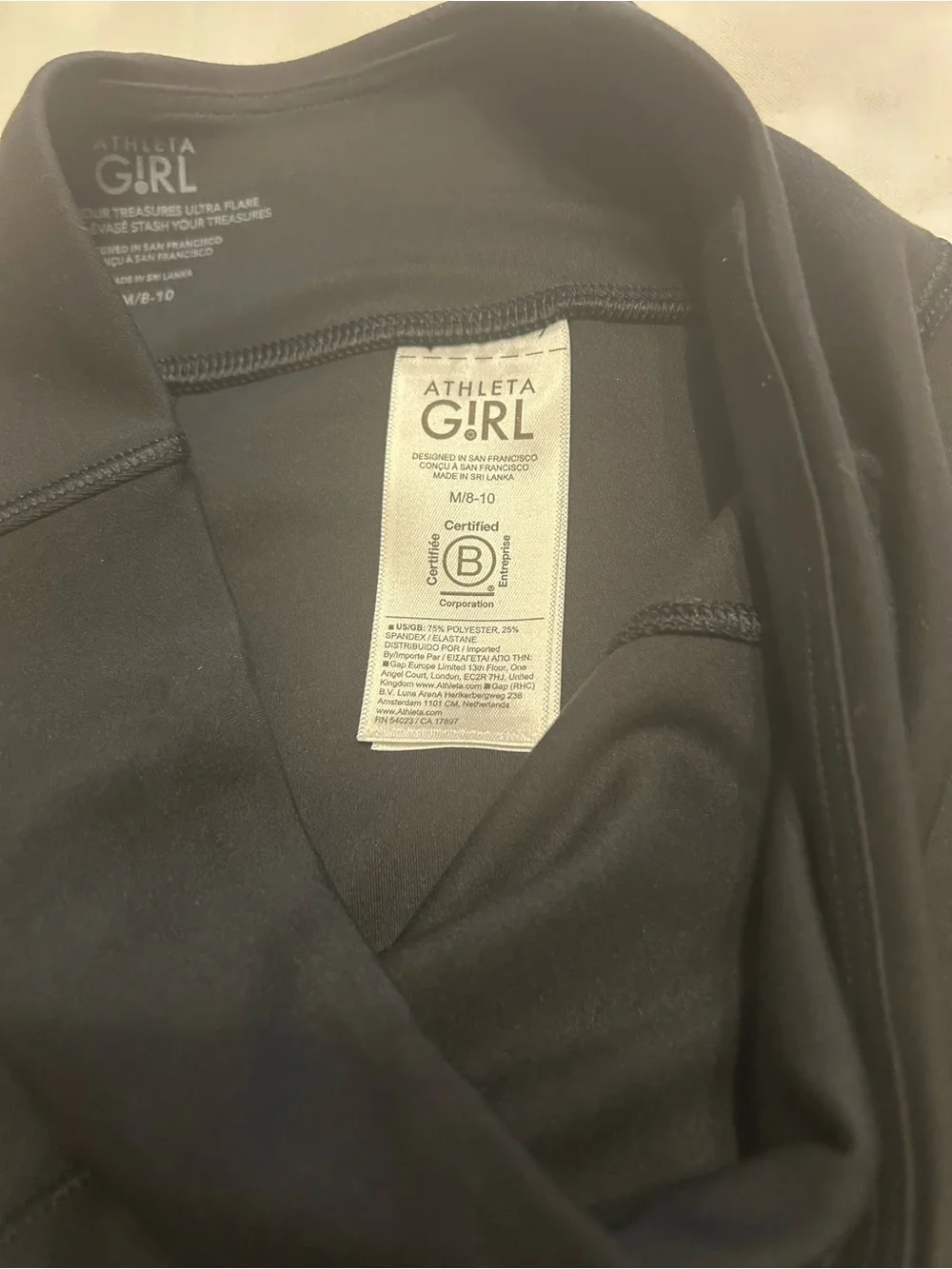 Athleta Girls Stash Your Treasures Ultra Flare Pants Black Size M8-10